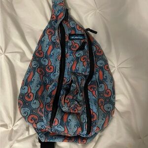 KAVU Blue and Orange Patterned Bag